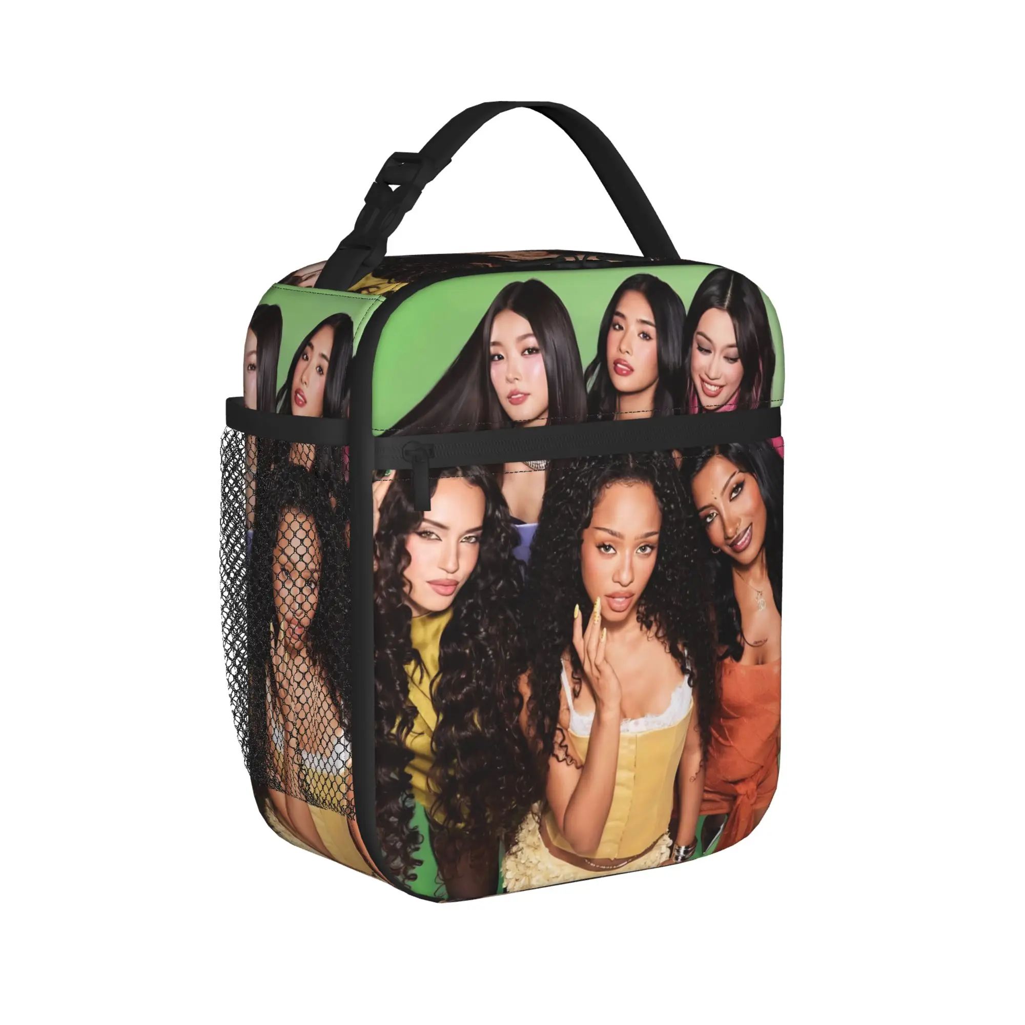 Katseyes Kpop Girl Group Thermal Insulated Lunch Bag for School Kpop Music Portable Food Bag Cooler Thermal Lunch Boxes