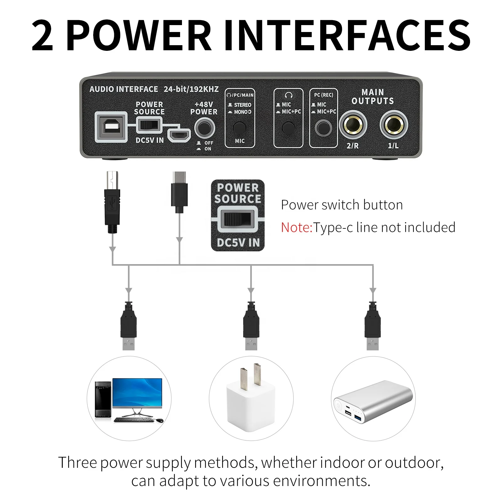 USB واجهة الصوت الموسيقى الخارجية مكثف ميكروفون تسجيل كارت الصوت لمسجل الكمبيوتر استوديو الكمبيوتر المباشر