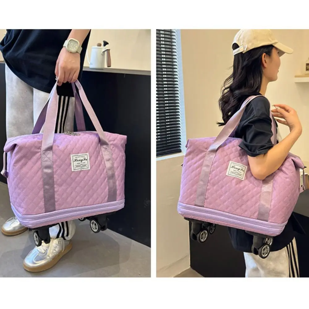 

Новая дорожная сумка из ткани Оксфорд, складная сумка на колесиках, сумки на плечо с несколькими карманами, большая вместительная расширяемая сумка для мужчин и женщин