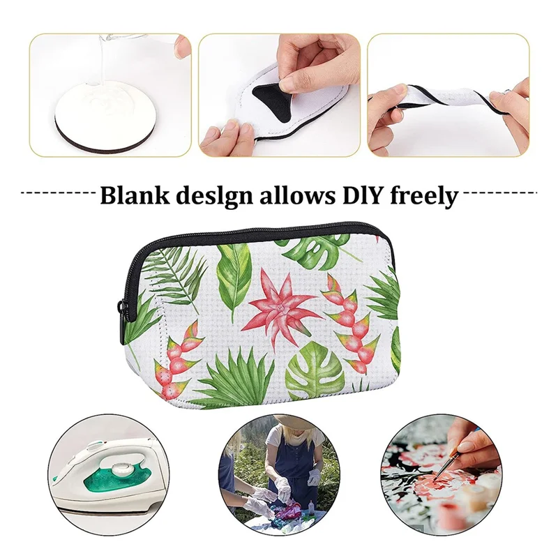 

1 комплект сублимационных заготовок + косметичка, брелки, серьги, подставки для чашек для изготовления подарков