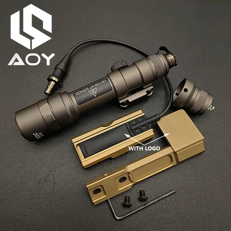 Airsoft SF M600B M600C Tactical Flashlight Weapon lights Hunting Scout torch With Pressure Switch pad and offset  extend mount