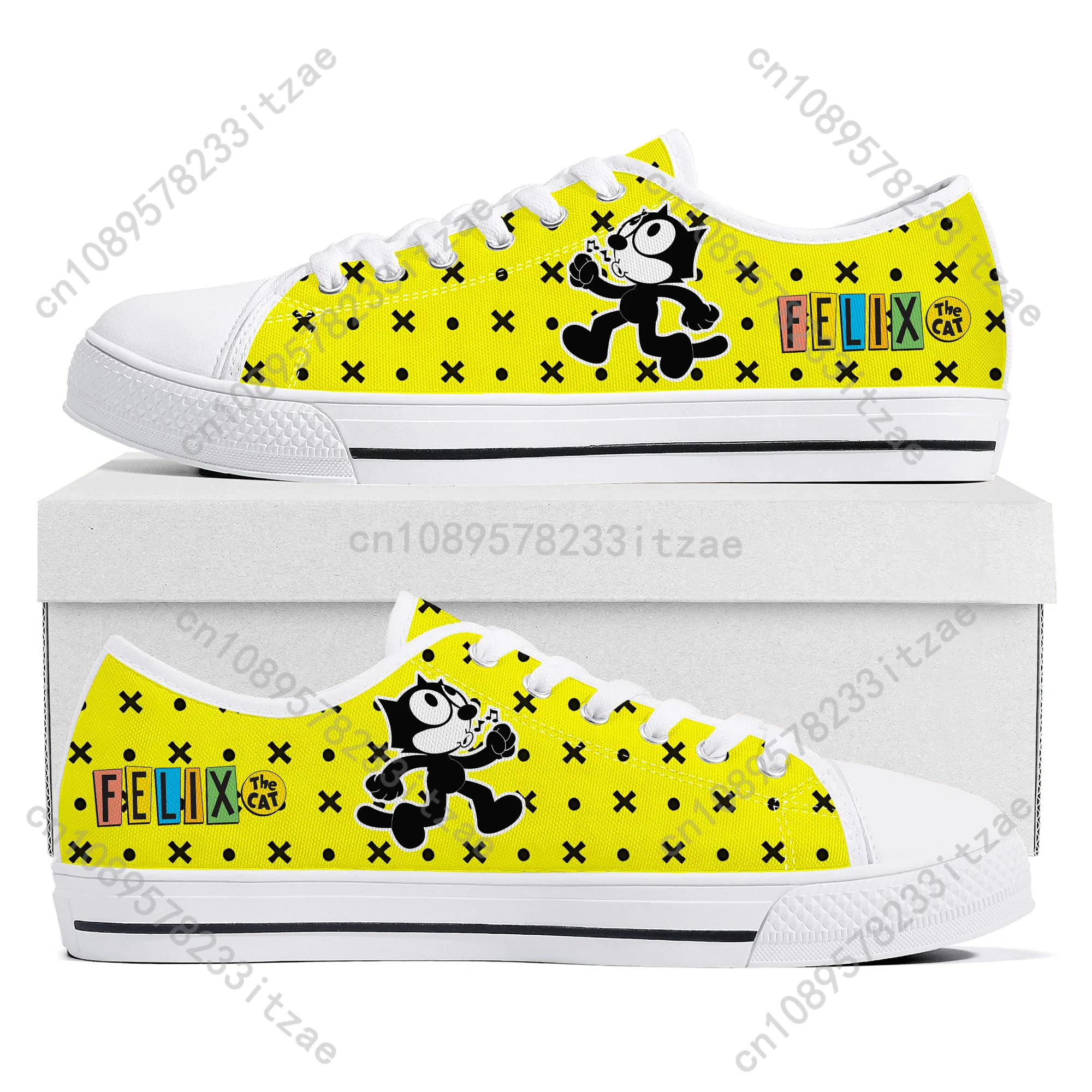 

F-Felix The Cat shoes Low Top Sneakers Mens Womens Teenager High Quality Canvas Sneaker couple Casual Shoes Customize DIY Shoe