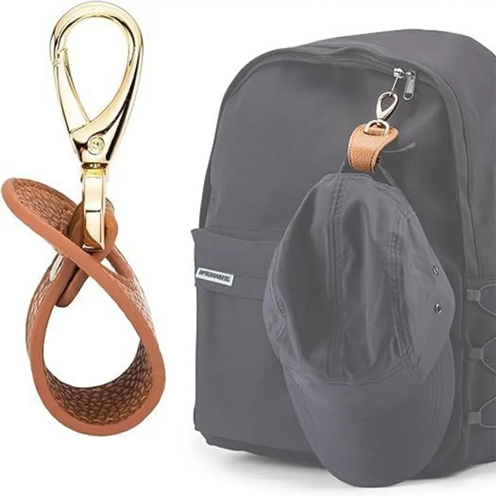 

Travel Hat Clip Leather Simple Golf Baseball Hat Clip Summer Hat Strap Towel Glove Storage Wallet Buckle Hands-free Latch Clip