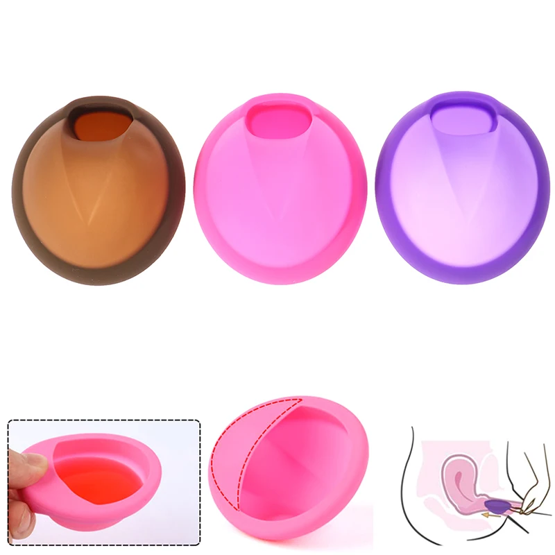 1PC new Reusable Silicone Menstrual Disk Women Menstrual Cup Tampon Pad Alternative Wear Up To 12-Hours