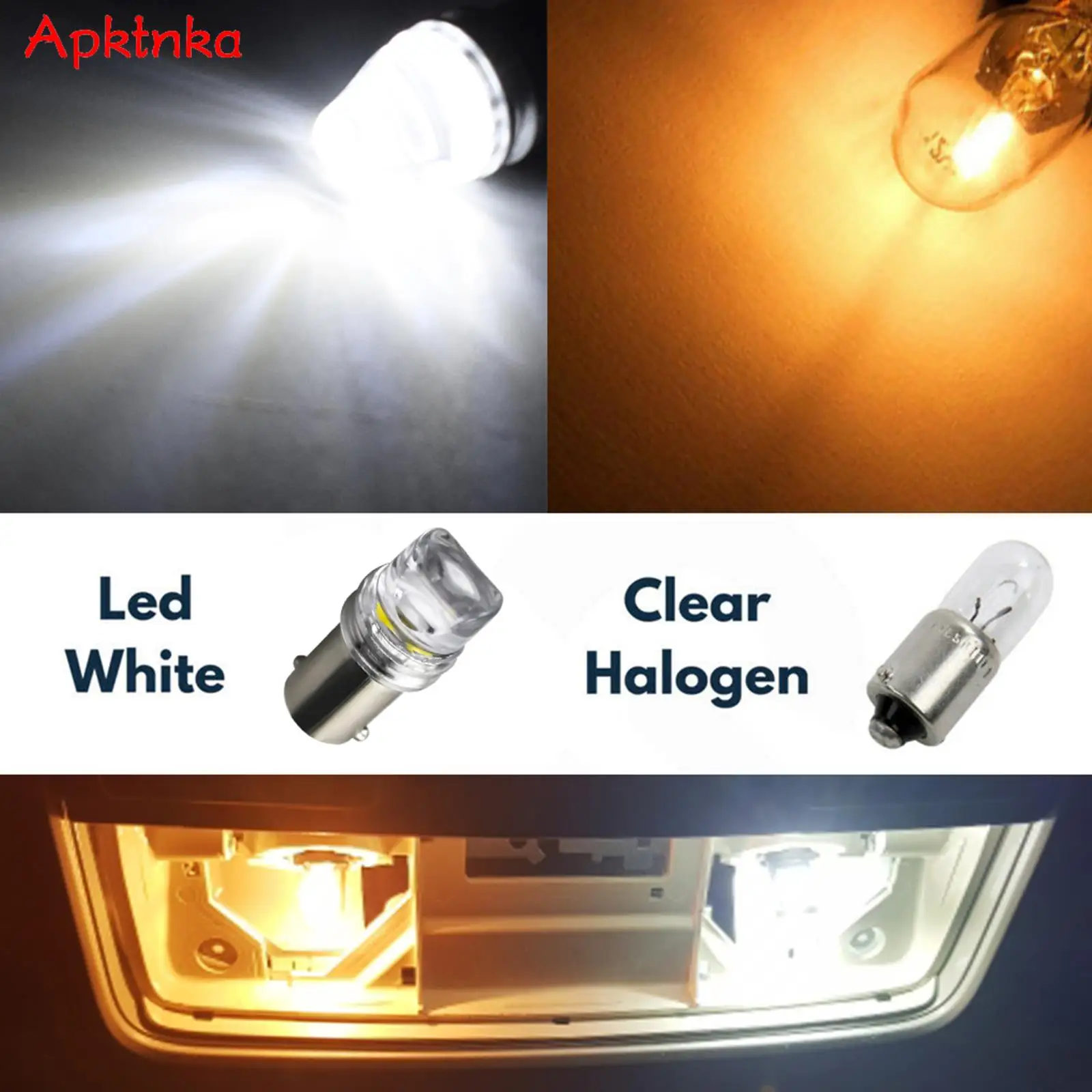 Auto BA9S Led Bulb BA9 1895 1891 53 57 3SMD 2835-Chips White 47830 3893 For Car Interior Dome Map License Plate Glove Box Light