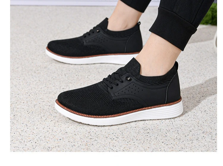 Atmungsaktive Freizeitschuhe für Herren im Frühling und Herbst, Mesh-Sportschuhe, weiche Sohle, rutschfest, One-Step-Dad-Schuhe – Detail 18