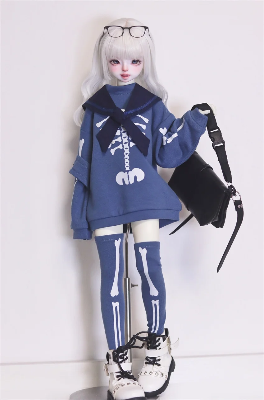 

BJD Doll Clothes Handsome Set Dance 1/4 1/6 Toy Girls Black Blue Hoodie Casual Sweet Cool Style Top Coats Gifts Doll Accessories