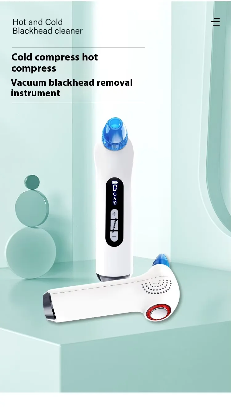 2025 Dispositivo de belleza frío caliente del limpiador eléctrico de poros de espinillas del uso en el hogar