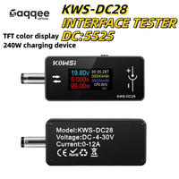 KWS-DC28 DC4-30V 0-12A 0.96-inch TFT high-definition display DC 5.5*2.5 interface tester Voltage and current meter Power meter