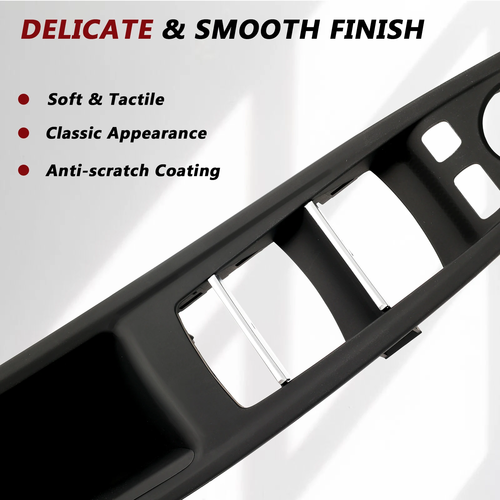 Left Hand Driver Side For BMW 5 series F10 F11 2010-2017 Black Car Interior Inner Door Handle Panel Pull Trim Cover 51417225873 view 3
