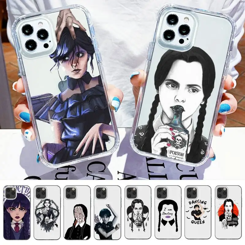 Wednesday Addams Family Tv show Phone Case For iPhone 14 13 12 11 Pro Max XS X XR SE 2020 6 7 8 Plus Mini Protective Cover