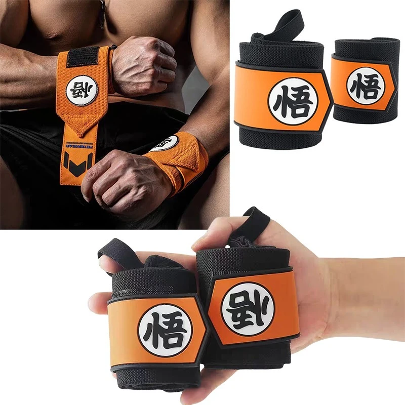 Pulsera deportiva Dragon Ball Son Goku para hombre, pulsera deportiva de Anime para hombre y mujer, envoltura profesional, soporte de muñeca propenso