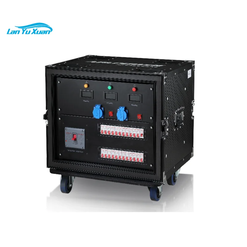 new style waterproof stage power distribution distro box equipment box light power control 380v CAMLOCK 24 channels