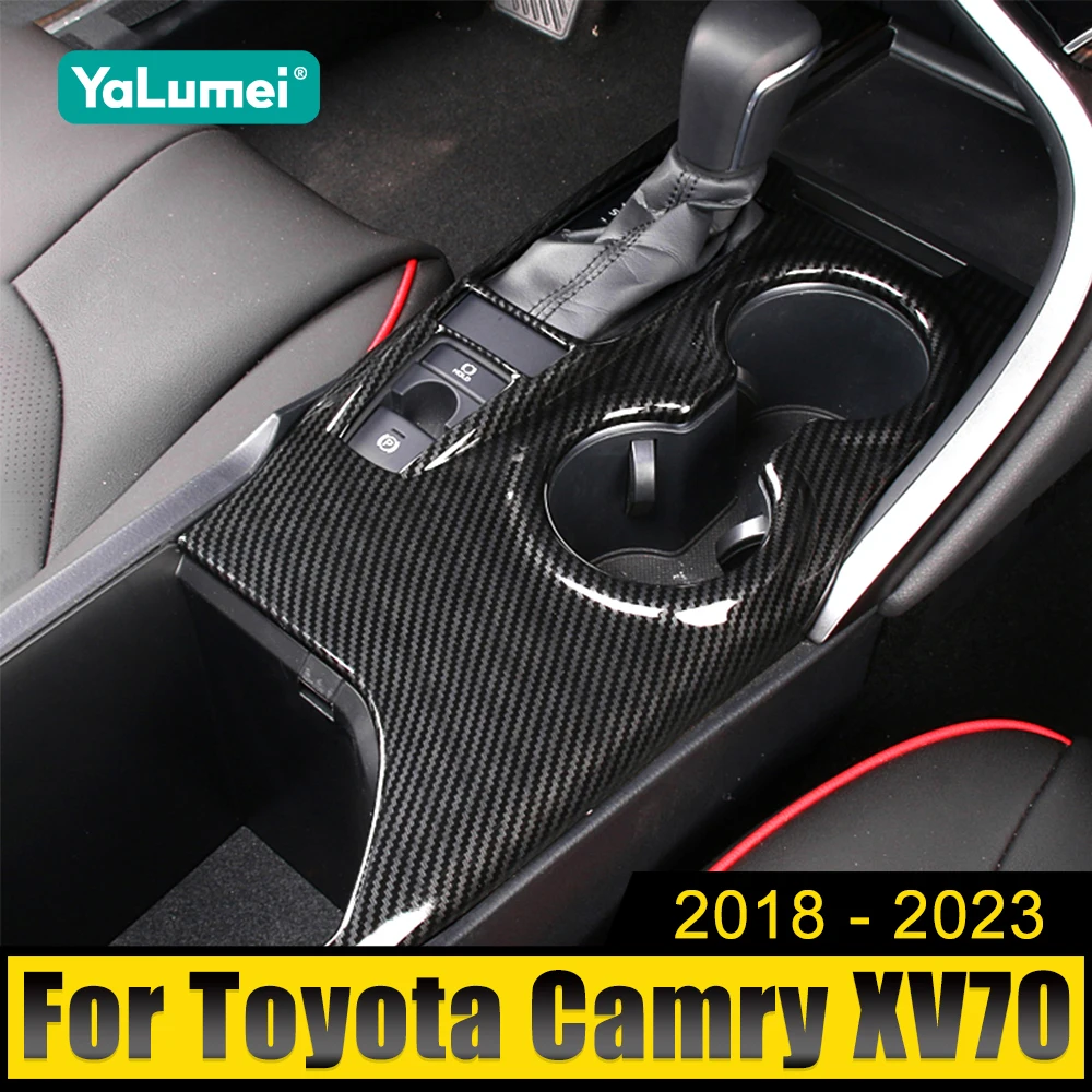 

For Toyota Camry XV70 70 2018 2019 2020 2021 2022 2023 Hybrid ABS Carbon Car Gear Shift Box Panel Cover Trim Frame Case Sticker