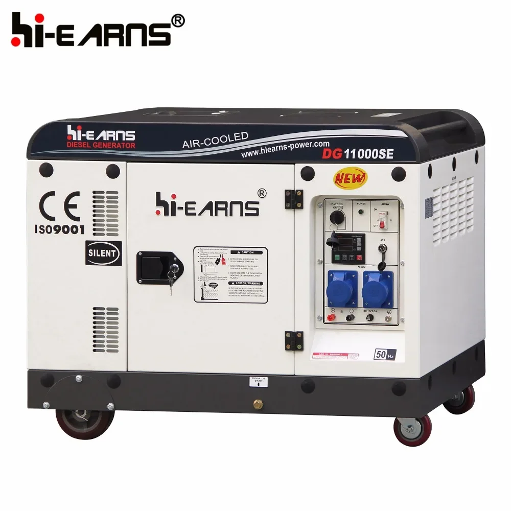 hiearns 8kw super silent unique 10kva  generator single phase 220V 5kw 6kw 7kw 10kw 12kw 16kw