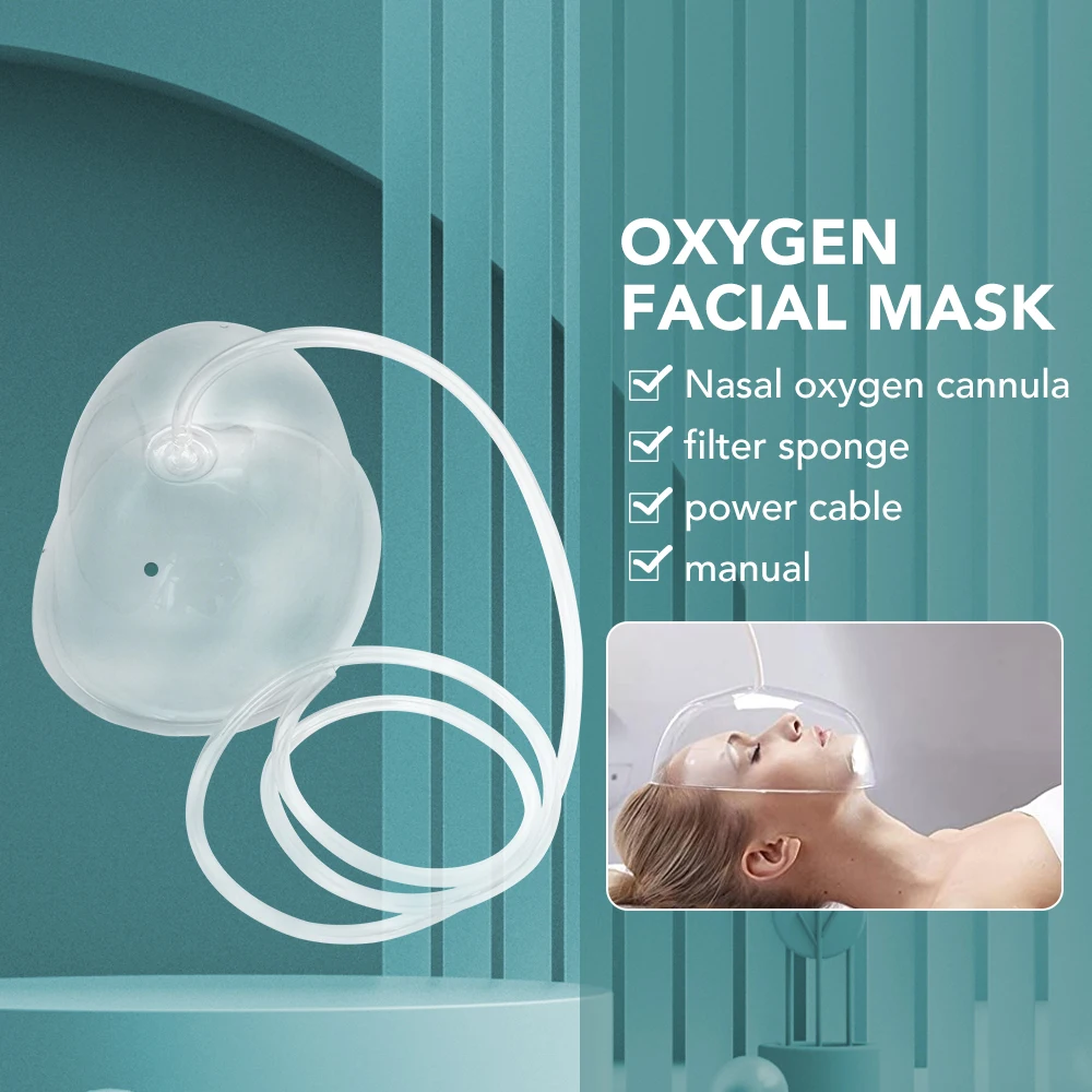 RESOXY Beauty Health Oxygen Injector Full Face Mask For Face Skin SPA Whole Face Cover For Oxygen Injector Oxygen Concentrator