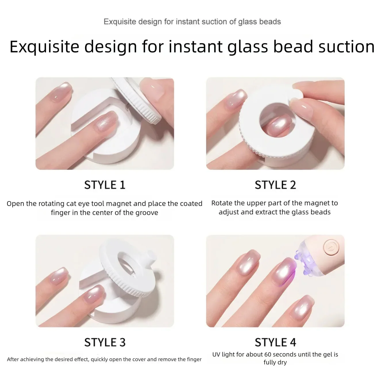 8-in-1 Nagelmagnet-Stift, Multifunktionales Magnetwerkzeug für Cat Eye Gel Polish und Glasnagelperlen – Detail 8