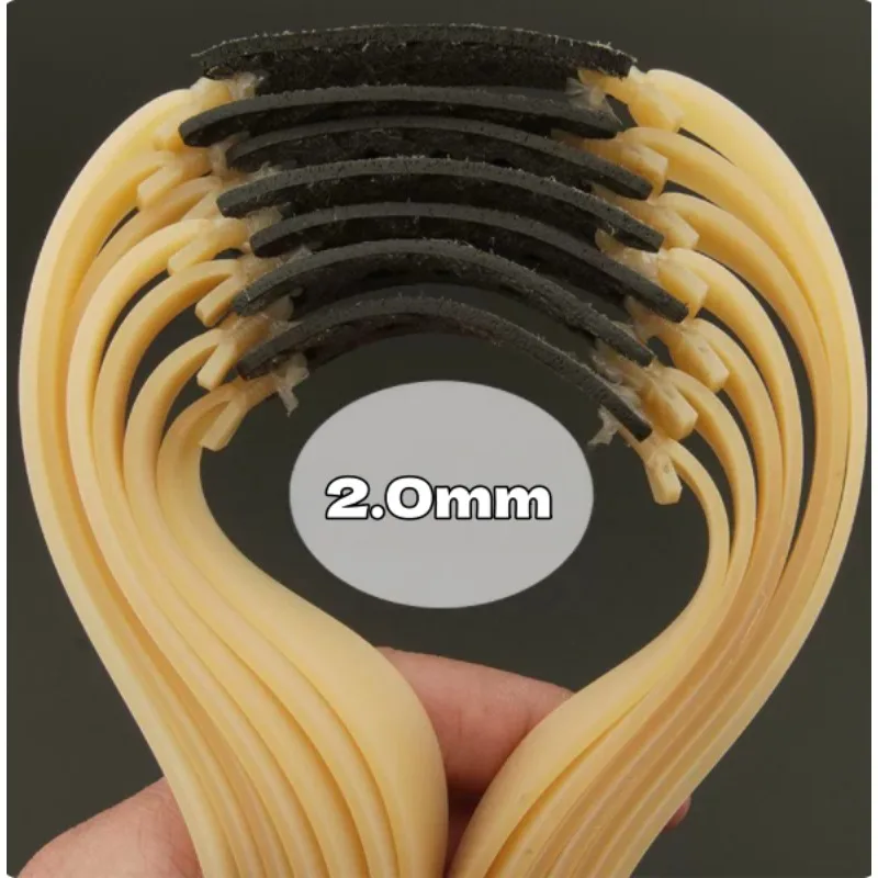 2.0mm Thickened Slingshot Rubber Bands Durable High Stretch Replacement Strap For Outdoor Target Shooting Training Catapult