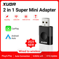 XUDA NEW Mini Adapter Wired to Wireless CarPlay and Android Auto 2 in 1 Box 5GHz WiFi5 for 99% Original Wired CarPlay/Auto Cars