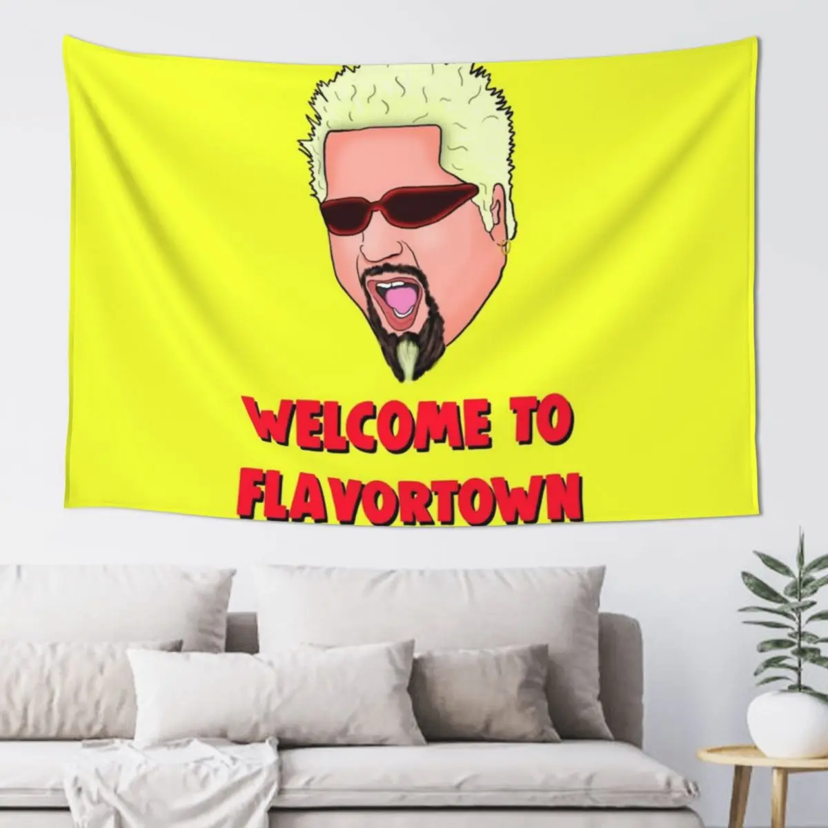

Welcome to Flavortown Meme Tapestry Outdoor Decor Decoration Room Room Decoration Aesthetic Tapestry