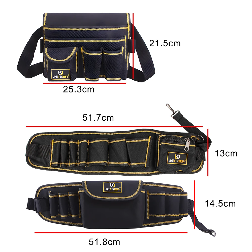 Borsa portautensili di riparazione marsupio multifunzione tasca portautensili Hardware borsa portautensili in tessuto Oxford borsa portautensili per chiavi