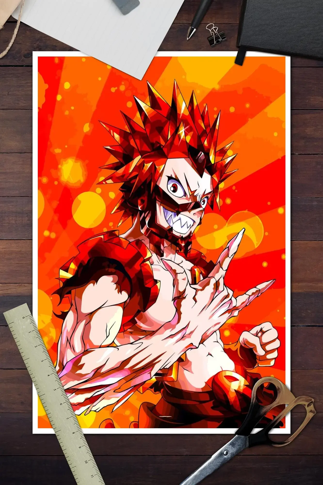 mha kirishima Canvas Art Poster and Wall Art Picture Print, Modern Family Bedroom Decor Posters