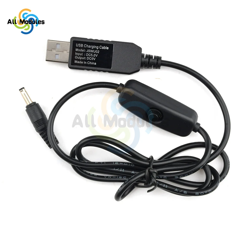 5V to 5V 9V 12V USB Conversion Cable Power Bank Connection Router Connection Cable Boost Cable with Switch Power Boost Line