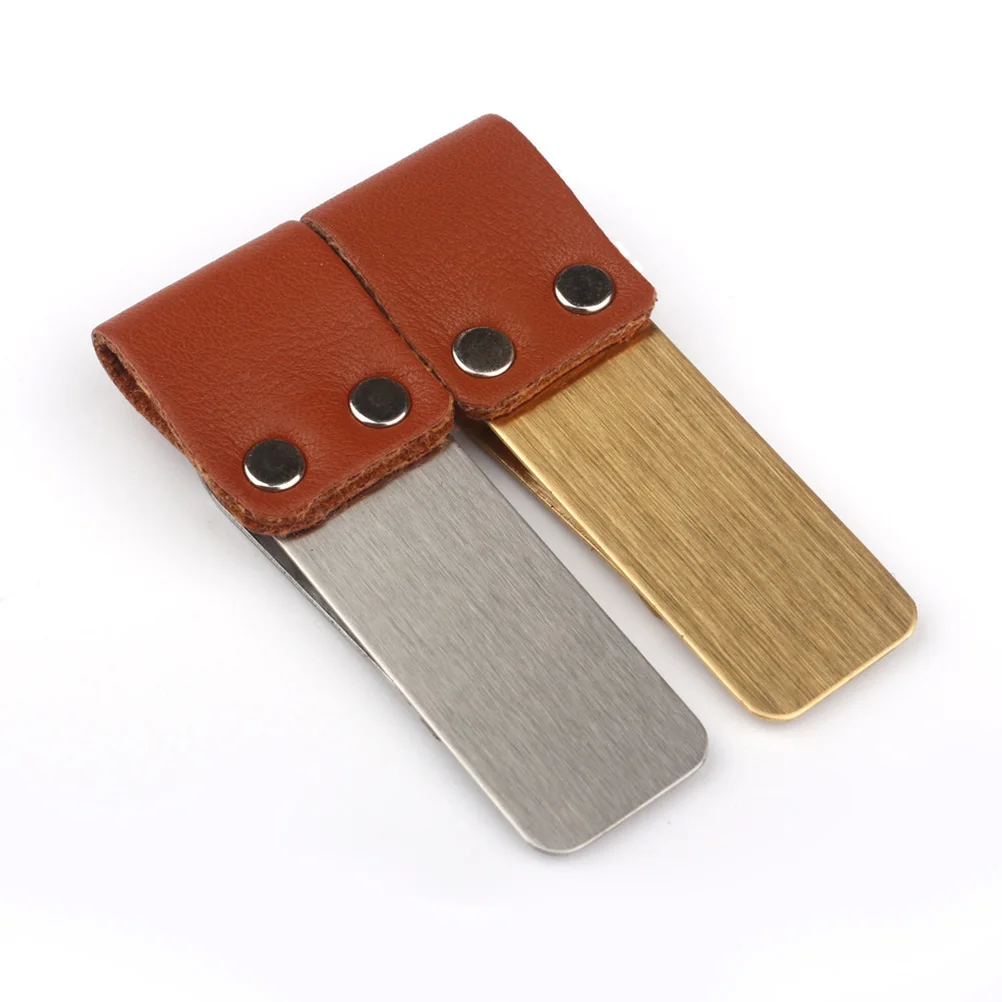 

4Pcs Metal Pen Holder Brass Pencil Clip Vintage Stainless Steel Notebook Spiral Diary Memo Loose Leaf Pen Loop