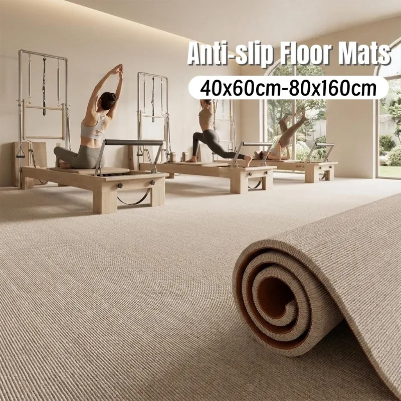 Large Wear Resistant Anti Slip Area Rug Faux Carpet Safety Floor Mat for Living Room Gym Bedroom Yoga Studio Home Decor 80x160cm
