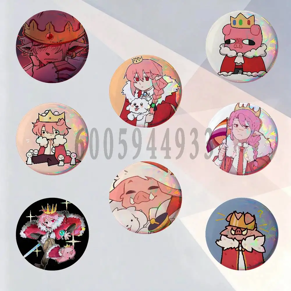 T-Technoblade Badges Round Nijigen Otaku Culture IP peripheral products 58mm 44mm 32mm 75mm 25mm Mini