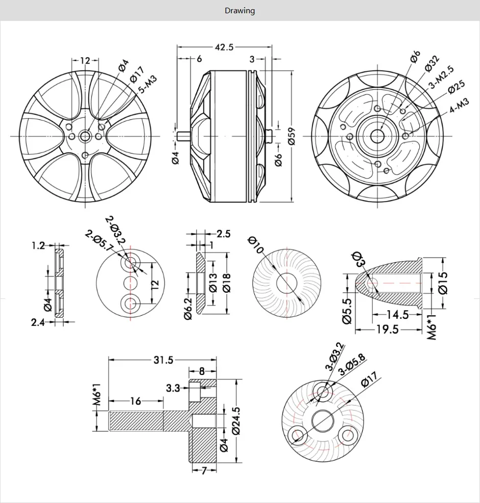 2026Ligpower MN5212 KV340 KV420 4-8S 840W 1440W Industrial Electric Low Noise Promotional Motor