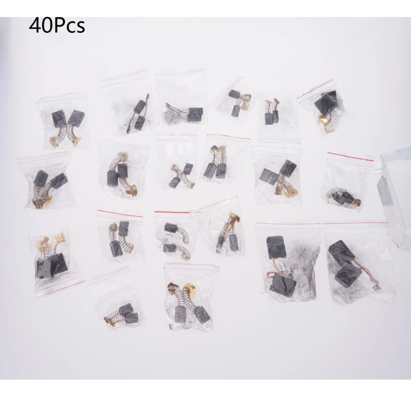 40Pcs Replacement Part Electric Motor Carbon Brushes Replacement 10 Different Type Carbon Brush Motor Accessory Drop ship