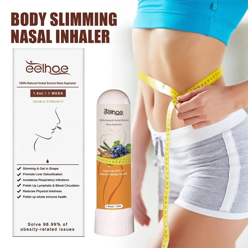 1.8ml Slimming Nose Lose Weight Refreshing Cool Fast Nasal Stick Breathe Nasal Inhaler Body Slimming Detox Sculpting Tighten