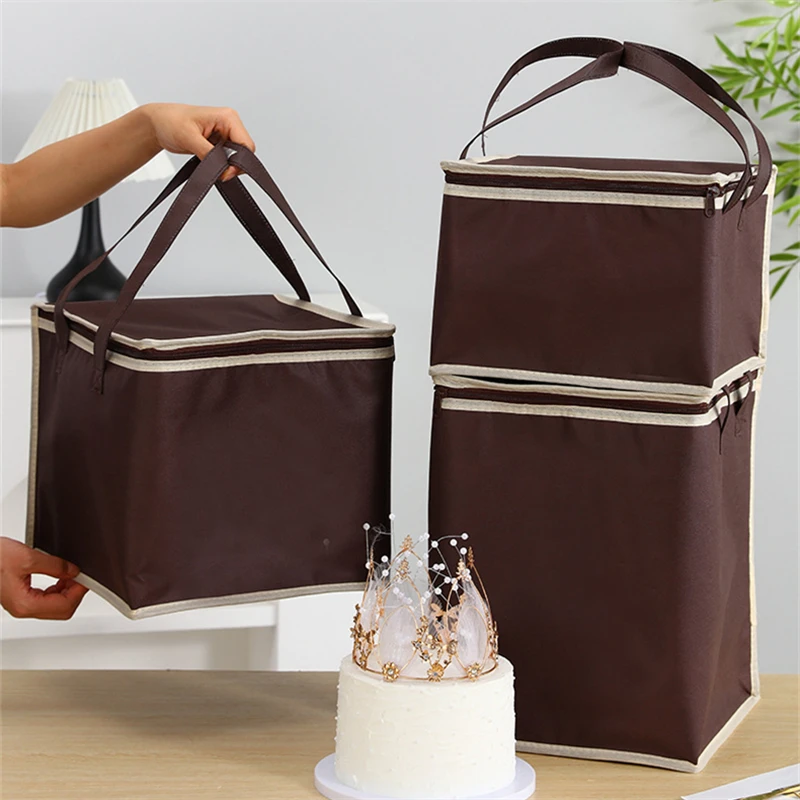 Foldable Cake Thermal Insulated Bag Waterproof Cooler Handbag Portable Food Picnic Drink Beer Container Camping Tin Foil Bags