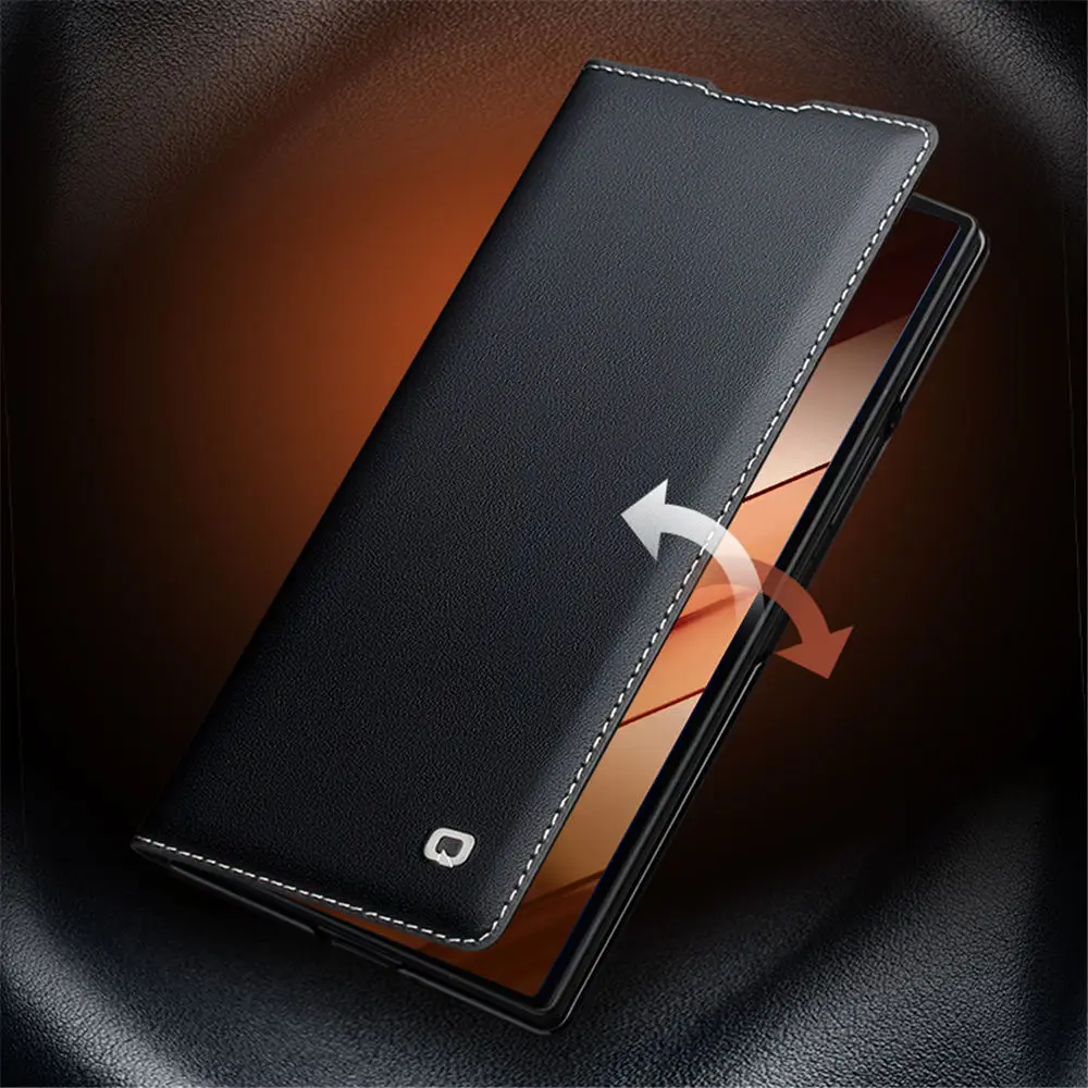 

Роскошный чехол-книжка из воловьей кожи с магнитной откидной крышкой для Samsung Galaxy Z Fold7 6 SE Business Cover