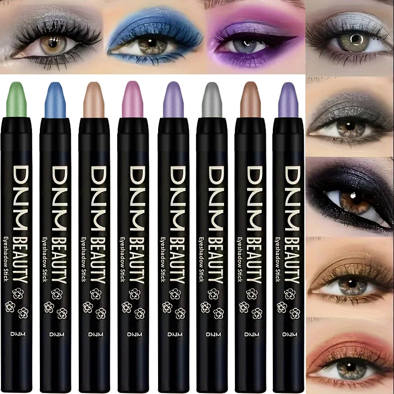 2 in 1 Pearl eye shadow lipstick stick pen waterproof flash matte eye shadow makeup high pigment eyelid wrinkles eye shadow pen