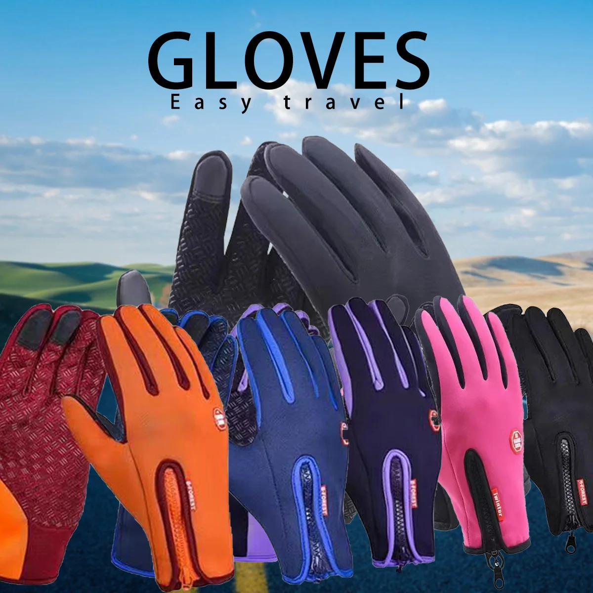 

Winter Warm Gloves Windproof Warm Gloves Men's and Women's Outdoor Cycling Sports Non slip Gloves Winter 1 PCS
