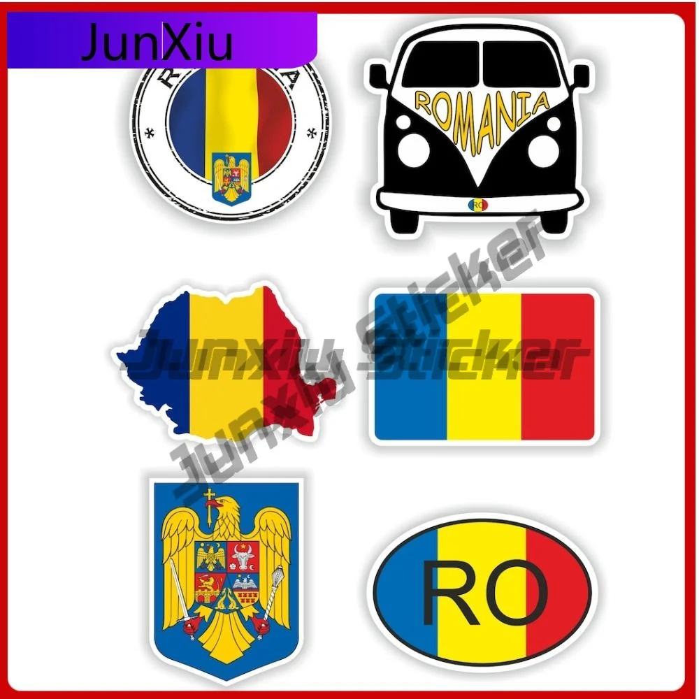 Romania Set Sticker Vinyl Waterproof Decals Auto Rv Camper Van Bike Decals Funny Decoration Accessory For Car Truck Rv Suv Boat