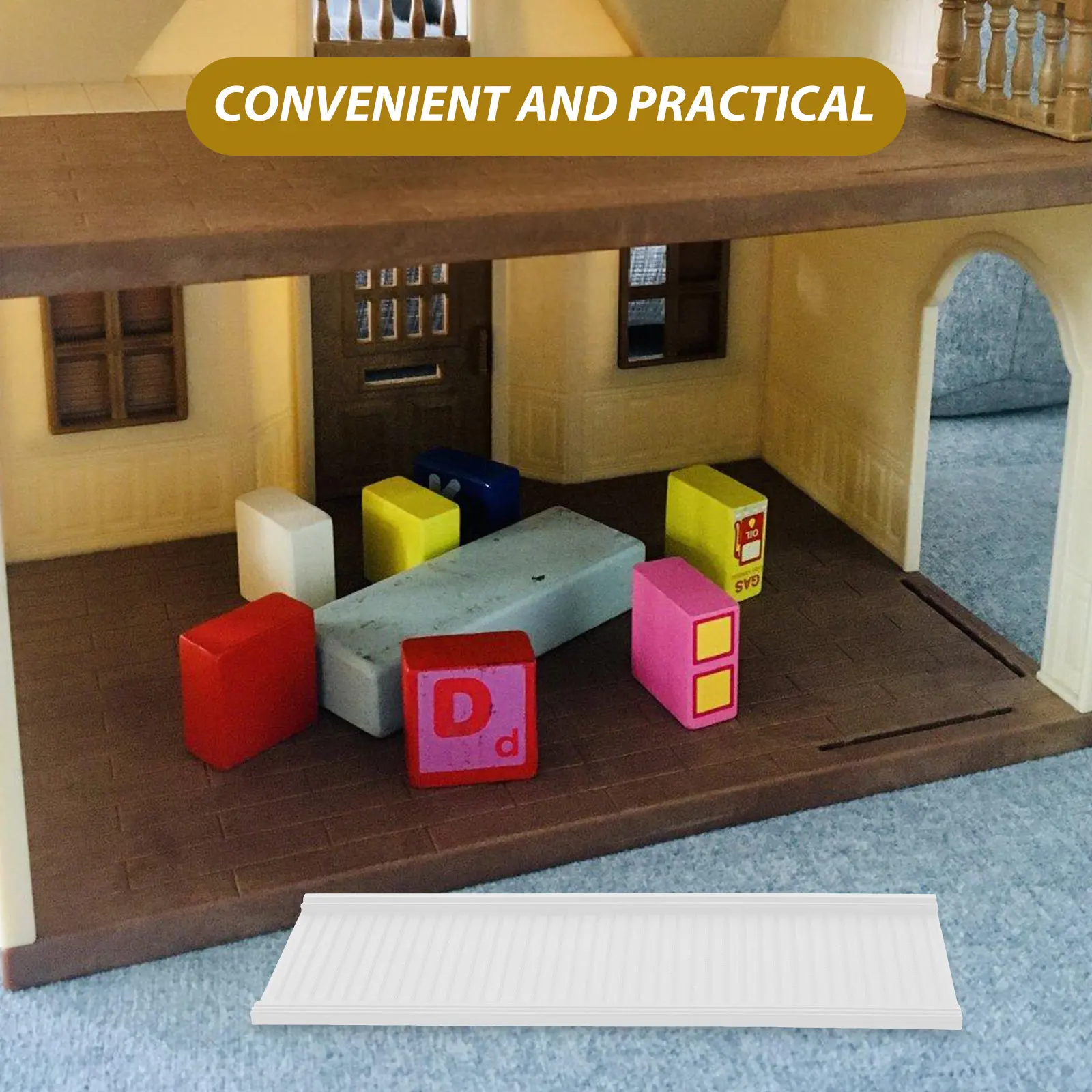 Miniature Dollhouse Wall Paneling Plastic Interior Elegant White Decorative Wall Panels for Bedroom Living Room Kid Creative