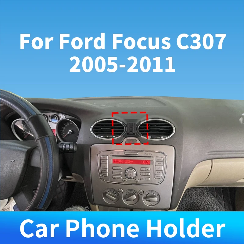 

For Ford Focus C307 2005-2011 Car Phone Holder Special Fixed Bracket Base Wireless Charger For Car Auto Interior Accessories
