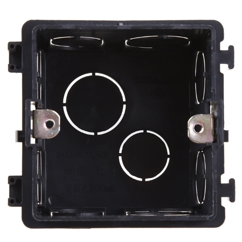 2pcs 86-Type PVC Junction Box Wall Mount Cassette For Switch Socket Base