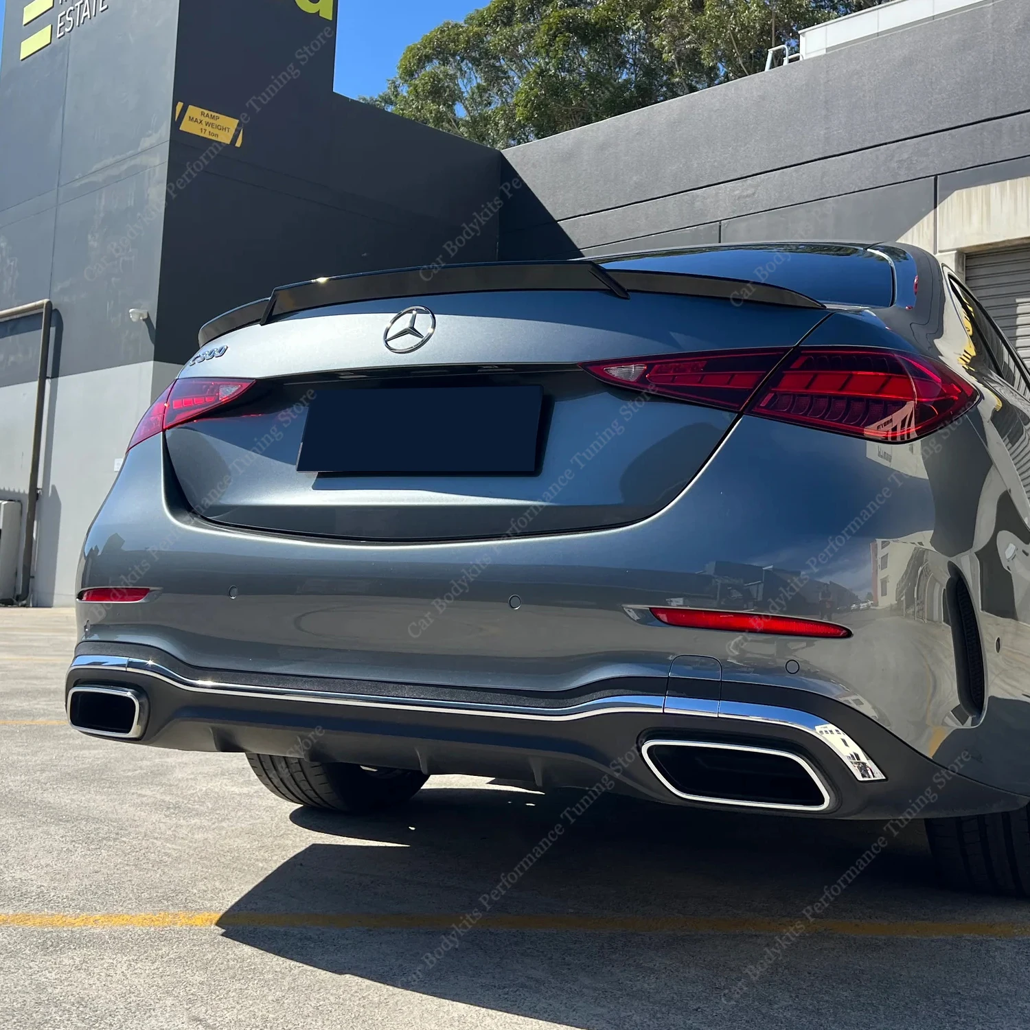 

Gloss Black B Style Rear Spoiler For Mercedes W206 C200 C250 C300 C43 4-Door 2022-2026 Rear Trunk Tail Wing Lid Bodykits Tuning