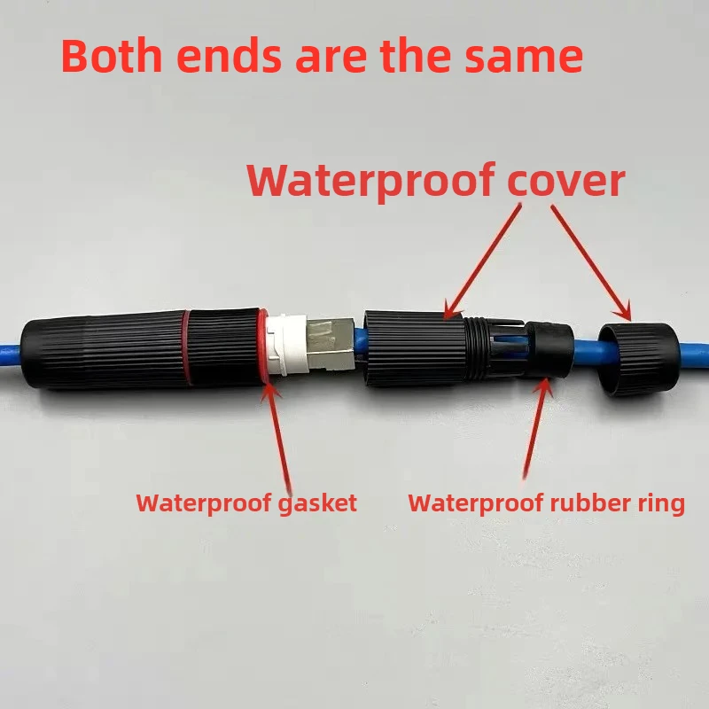 5PCS RJ45 Docking Connector Ethernet Network Straight-through Waterproof IP67 Header Outdoor Broadband Network Cable Extender
