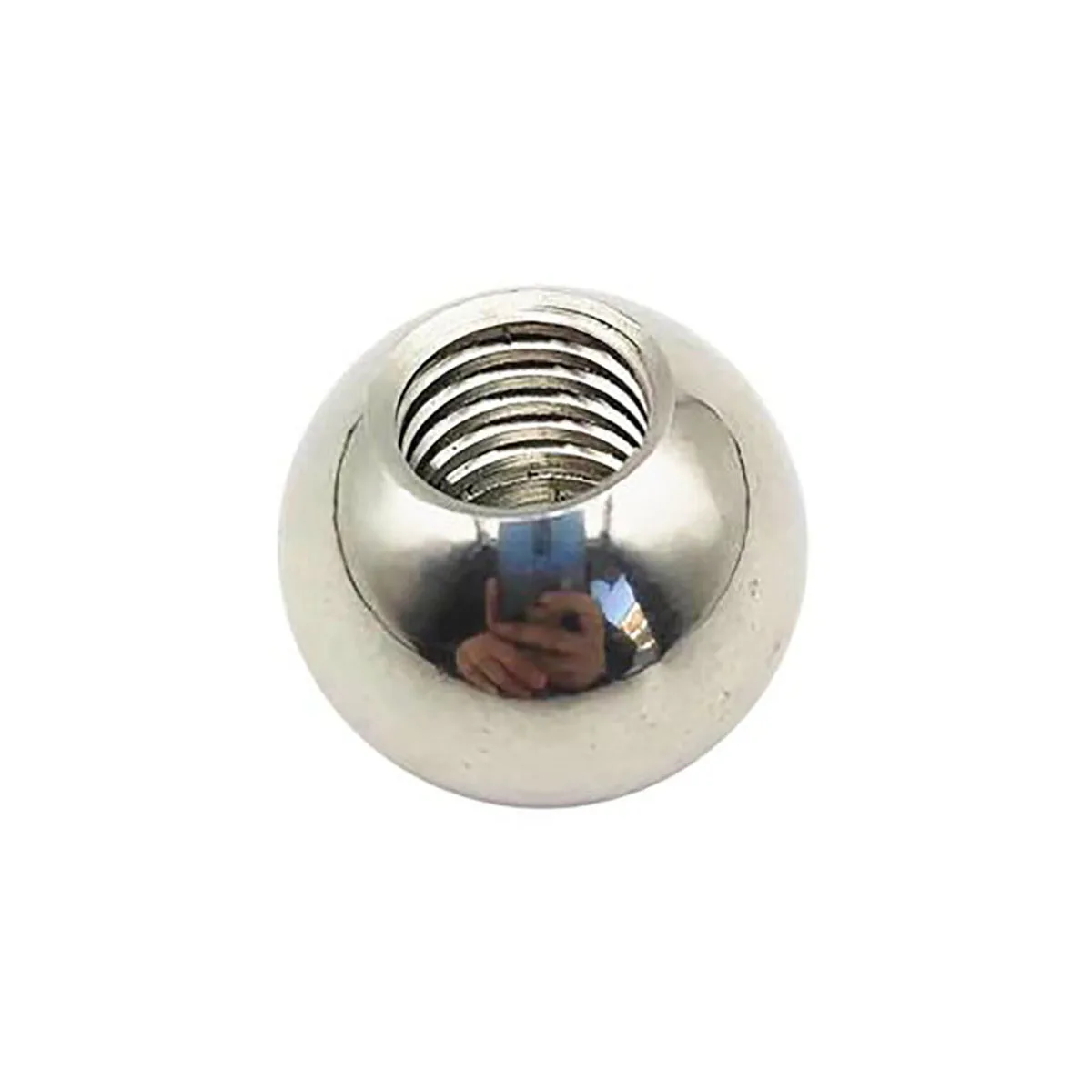 304 Stainless Steel Thread Half Hole Balls Ø 10mm - 60mm Drilling Ball Blind Hole Metric Female Thread M6 M8 M10