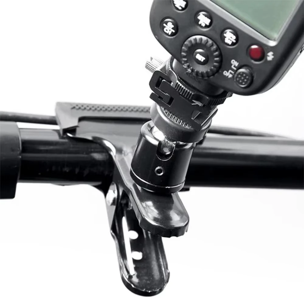 مشبك معدني قوي للكاميرا حامل ثلاثي القوائم وحامل فلاش للتصوير الفوتوغرافي مع رأس دوار 360 درجة #2