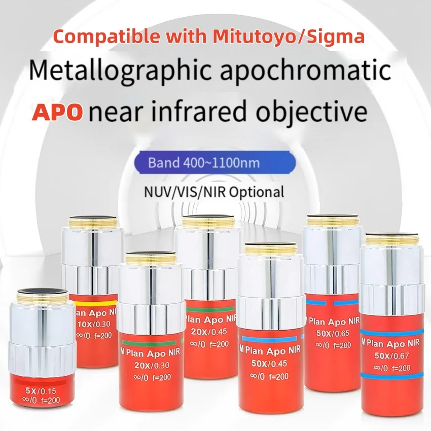 M26 Metallographic Apochromatic APO Long Working Distance Near Infrared Laser Objective M PlanAPO NIR for Microscopy