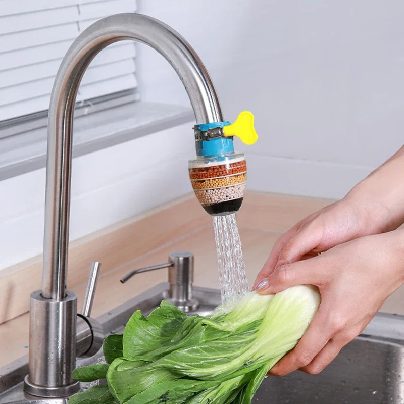 

5-layers Purifier Tap Filter Water Saving Kitchen Faucet Bubbler Activated Carbon Filtration Shower Head Nozzle Cleaning Filters