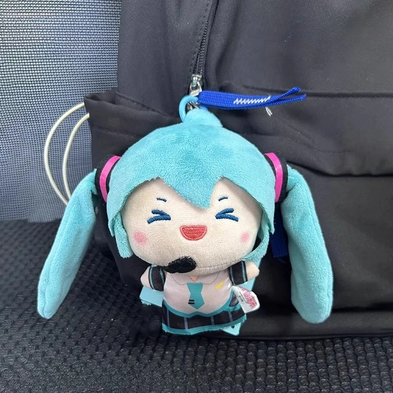 

Cartoon Hatsune Miku Kawaii Keychain Doll Cute Anime Character Toy with Movable Twin Tails Adorable Stuffed Girl Doll Pendant