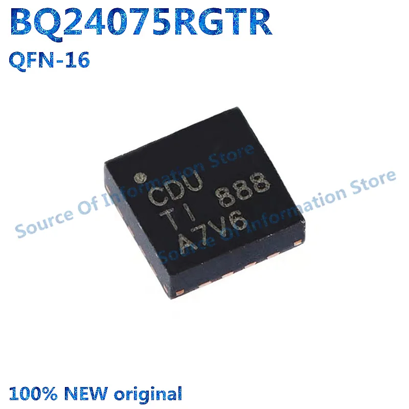 

5Pcs BQ24075RGTR Printed CDU QFN-16 Battery Power Management Chip