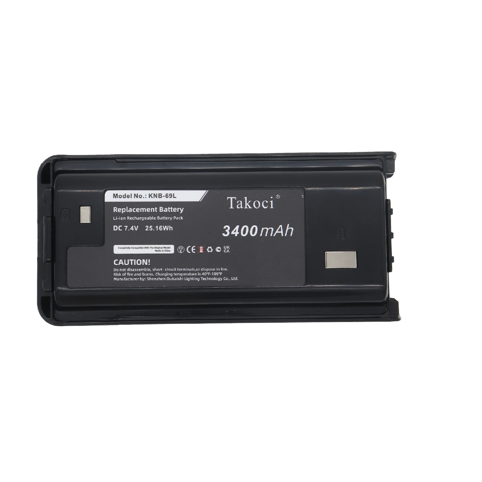 

Replacement Battery 3400mAh for Kenwood,TK-2400VP, TK-3400UP2 ,TK-2402V16P, TK-3402U16P,KNB-69L